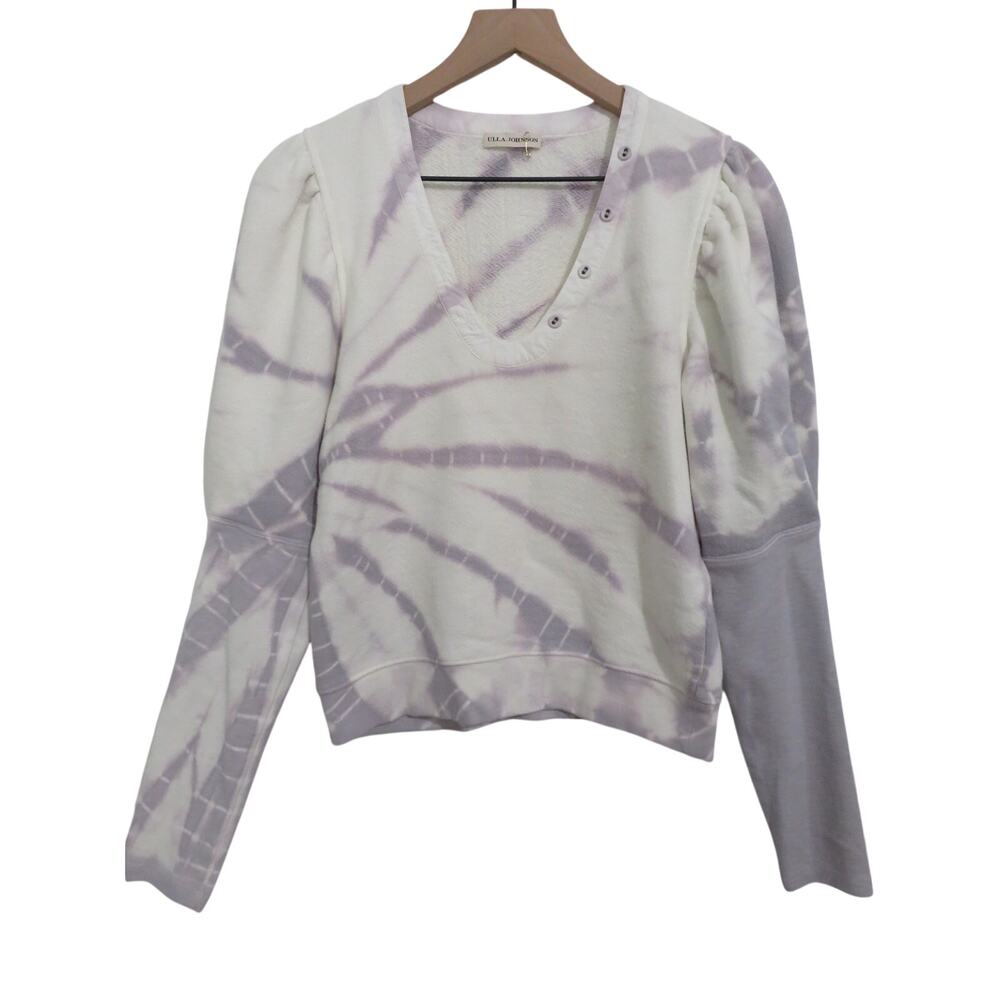 Ulla Johnson Women Sz S Purple Thistle Tie Dye Jude Pullover Boho Knit Sweater